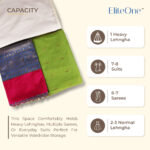 EliteOne Cotton Canvas Clothes Storage Bags with Zip & Window (17x14x7 inches)(Pack of 3 Bags) - Image 6
