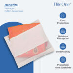 Cotton Saree Bags/Covers For Storage Set Of - 6 Big Size Single (16 X 14 Inches) With Zip Closure - Image 5